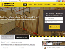 Tablet Screenshot of ilovedirtcheapbuildingsupplies.com